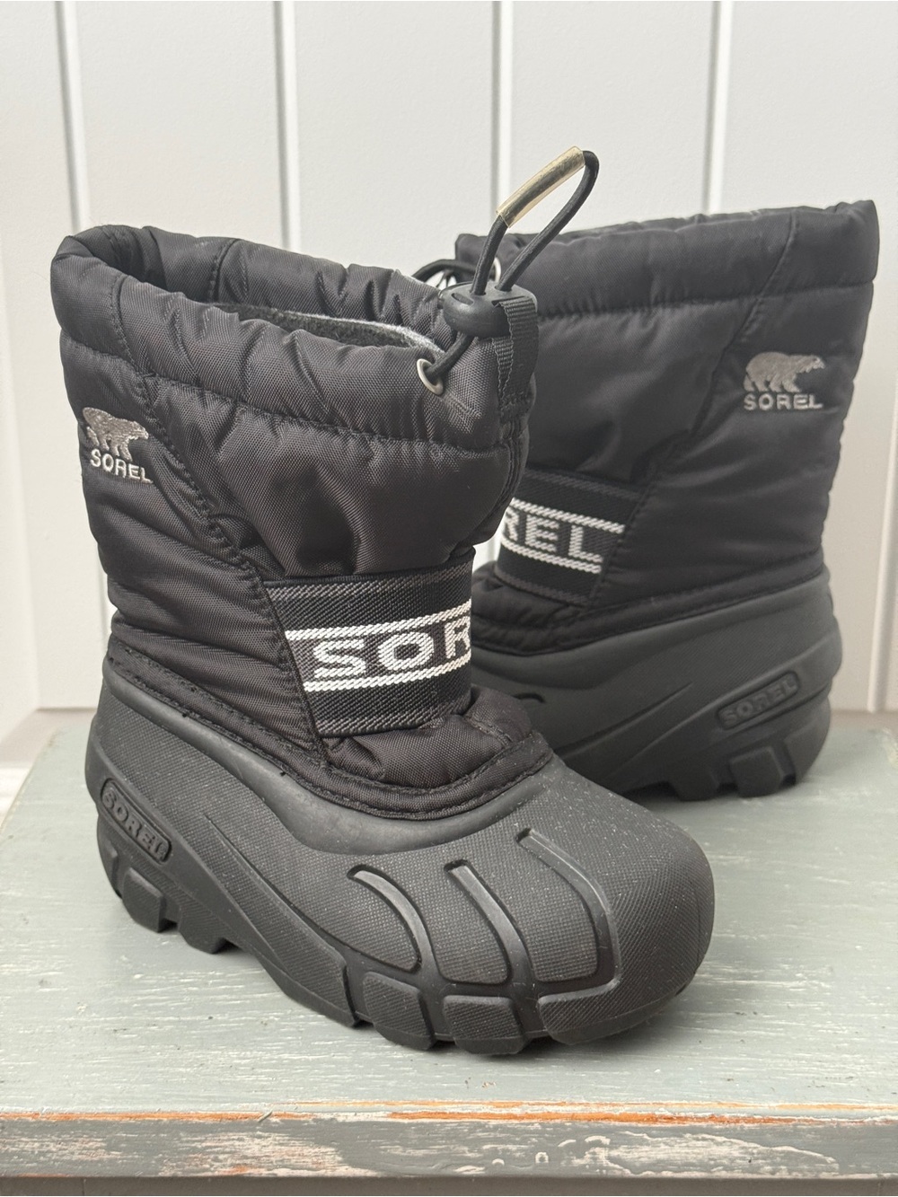 SOREL Kids' Black Winter Snow Boots Size 9